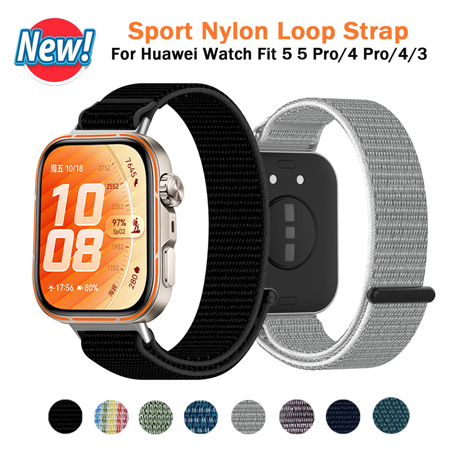 Sport Loop Strap - حزام ساعة ذكية من النايلون لساعات