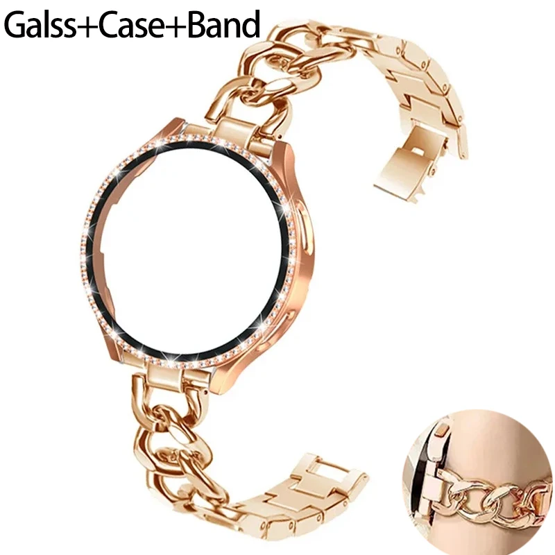 Accessories For Galaxy Watch 5 - بلينغ حافظة + سوار لساعة سامسونج