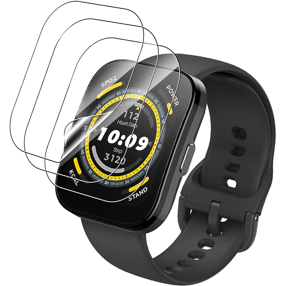 Amazfit Smartwatch Accessories - 3 قطعة واضح HD واقي للشاشة