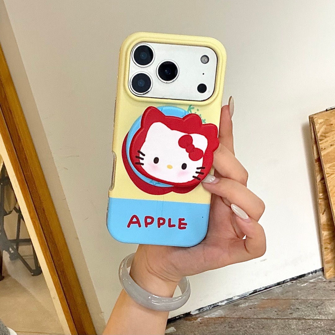 Magnetic Charging Stand - جراب هاتف سانريو هالو كيتي بحامل