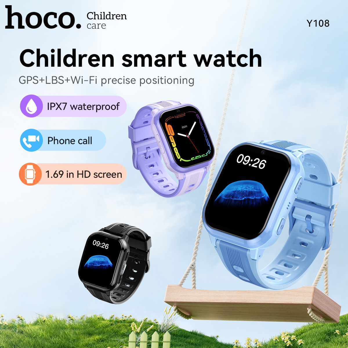 Smartwatch Id - ساعة ذكية للأطفال HOCO Y108 بشاشة