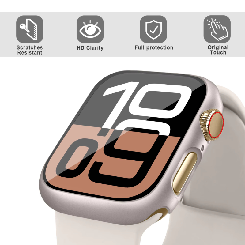 الزجاج المقسى + حافظة لساعة أب - مراجعة Smartwatch Band Accessories وسعره