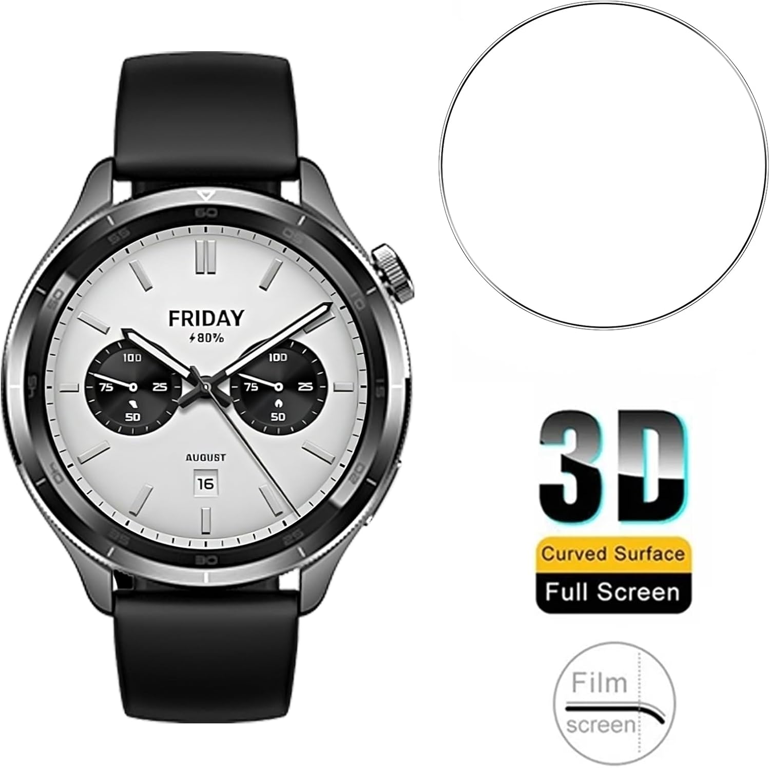 3 قطعة الزجاج المقسى Smartwatc - مراجعة Xiaomi Smartwatch Accessories وسعره
