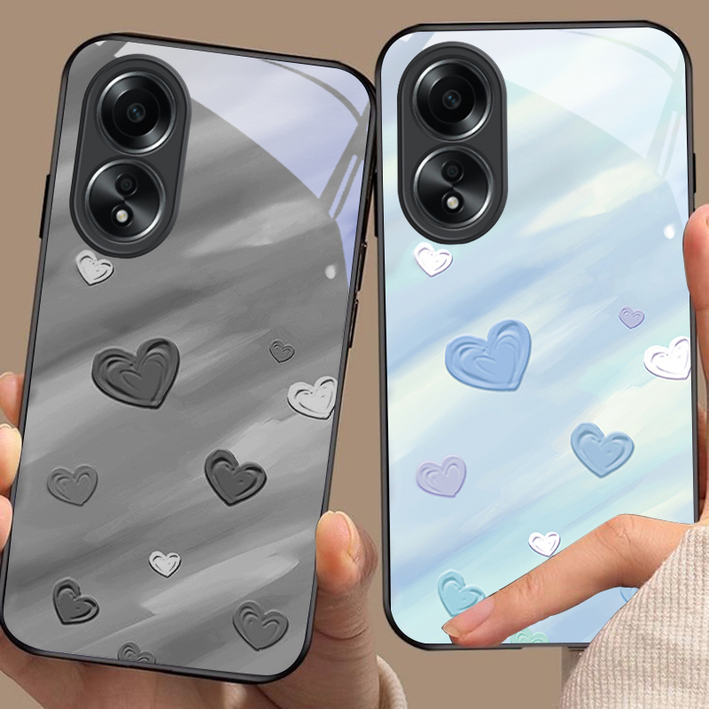 جراب هاتف زجاجي بتصميم فني بسي - مراجعة Oppo A78 وسعره