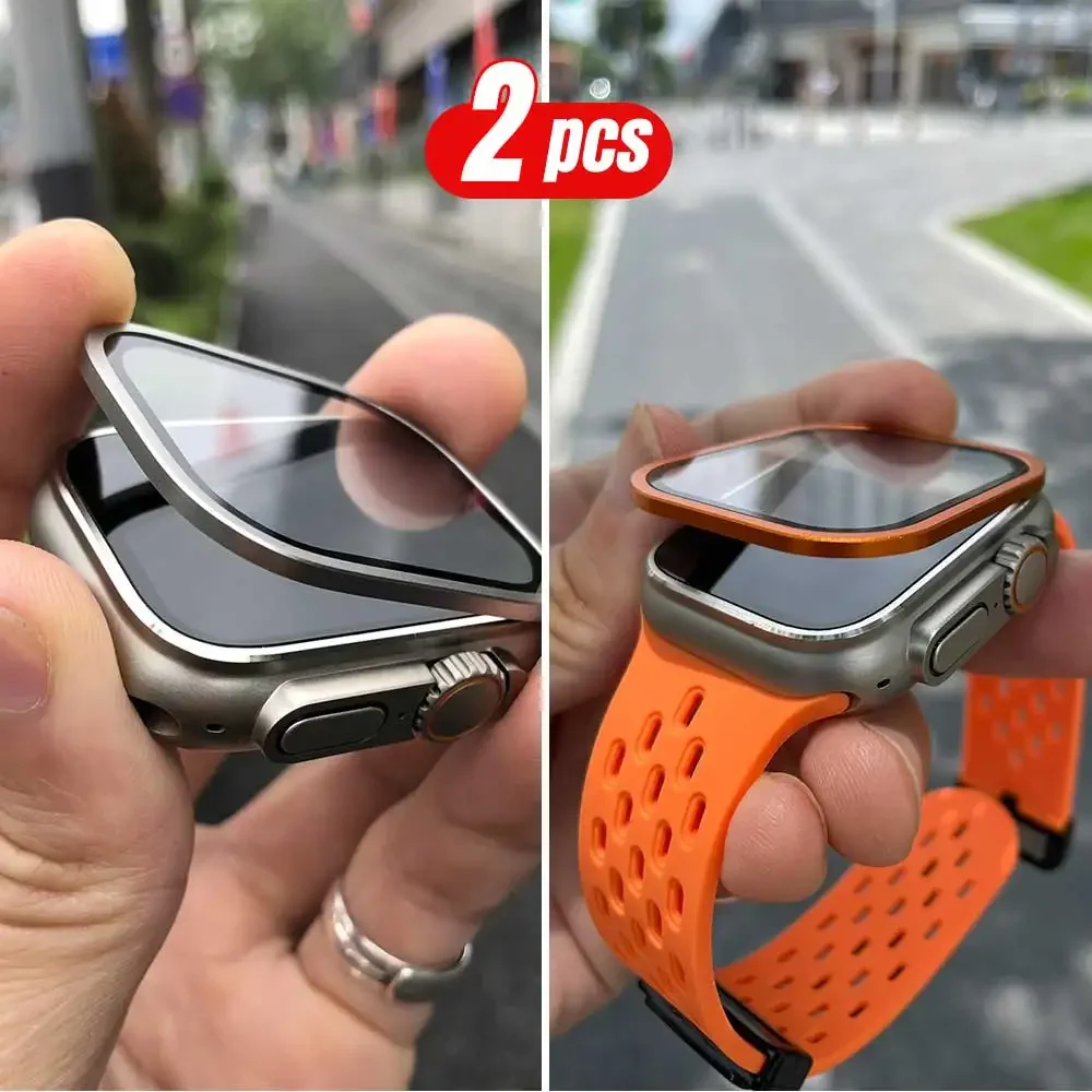 2 قطعة إطار معدني من التيتانيو - مراجعة Smartwatch Case وسعره