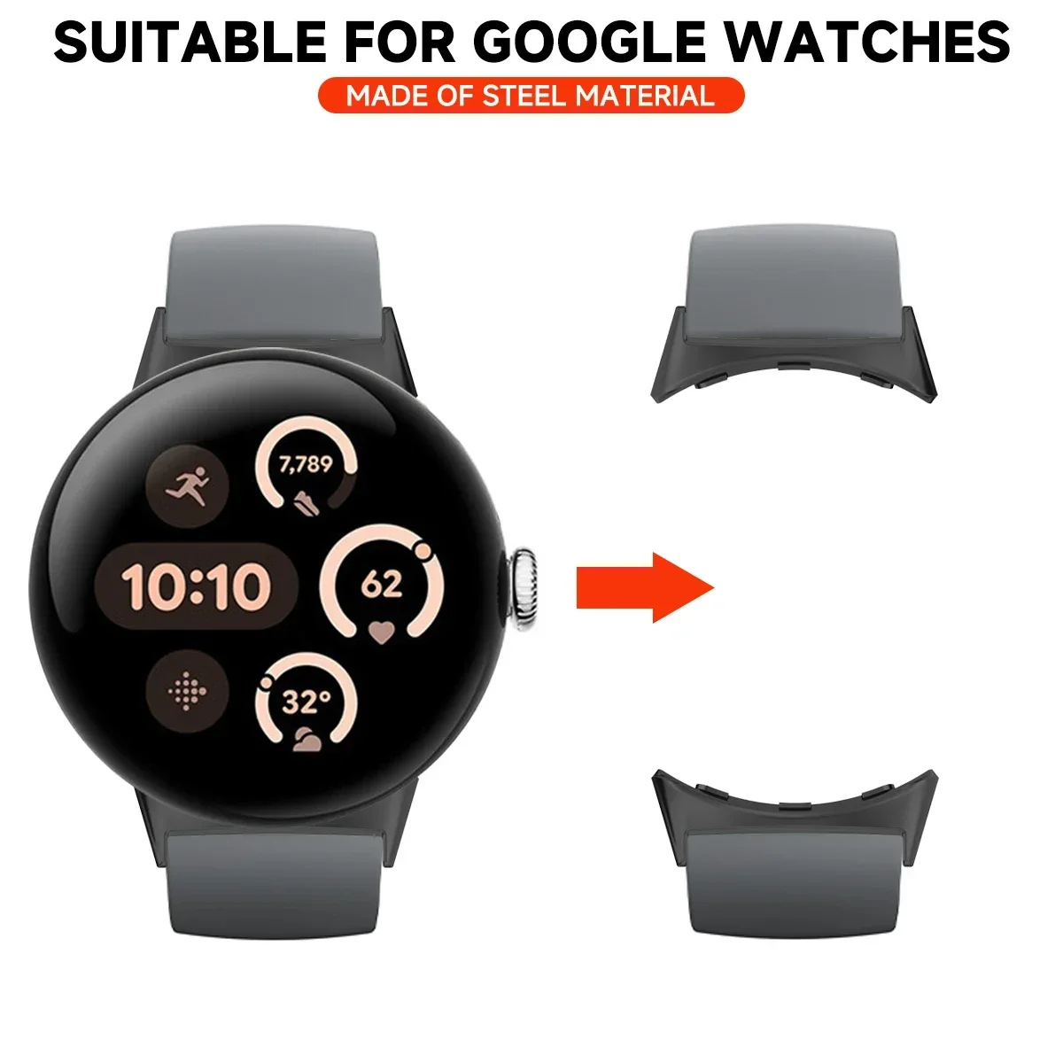2 قطعة حزام ساعة اليد موصل محو - مراجعة Smartwatch Straps & Accessories وسعره