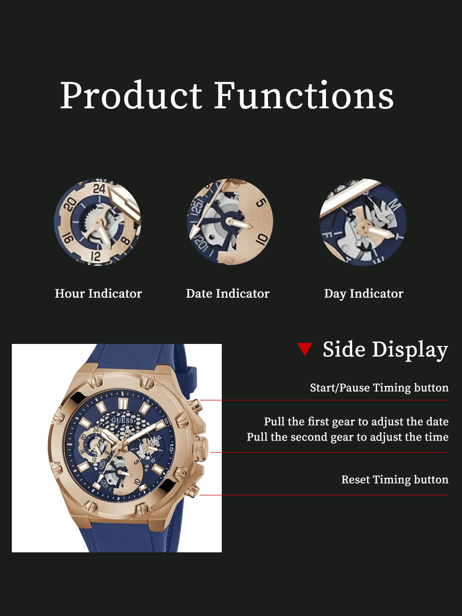 ساعة يد رجالية GUESS GW0334G3  - مراجعة Smartwatch Guess وسعره