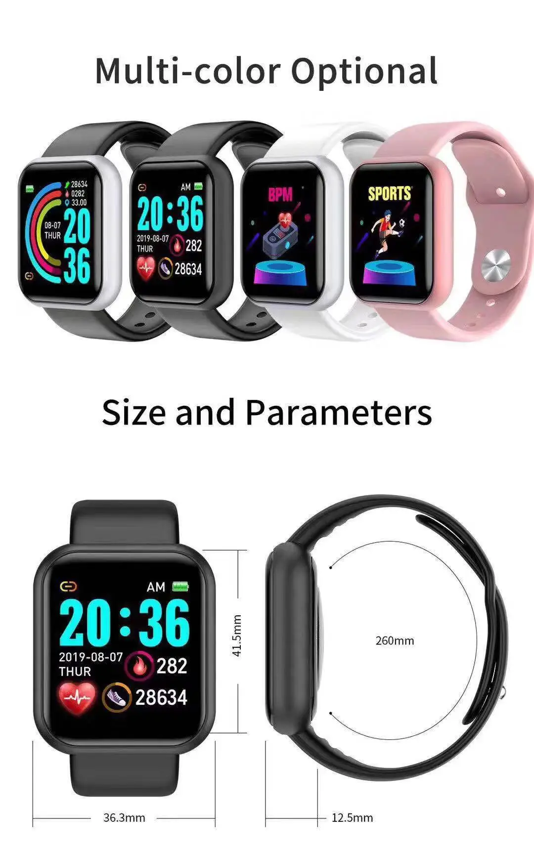 ساعة ذكية D20 Pro للرجال Y68،  - مراجعة Smartwatch Touch وسعره