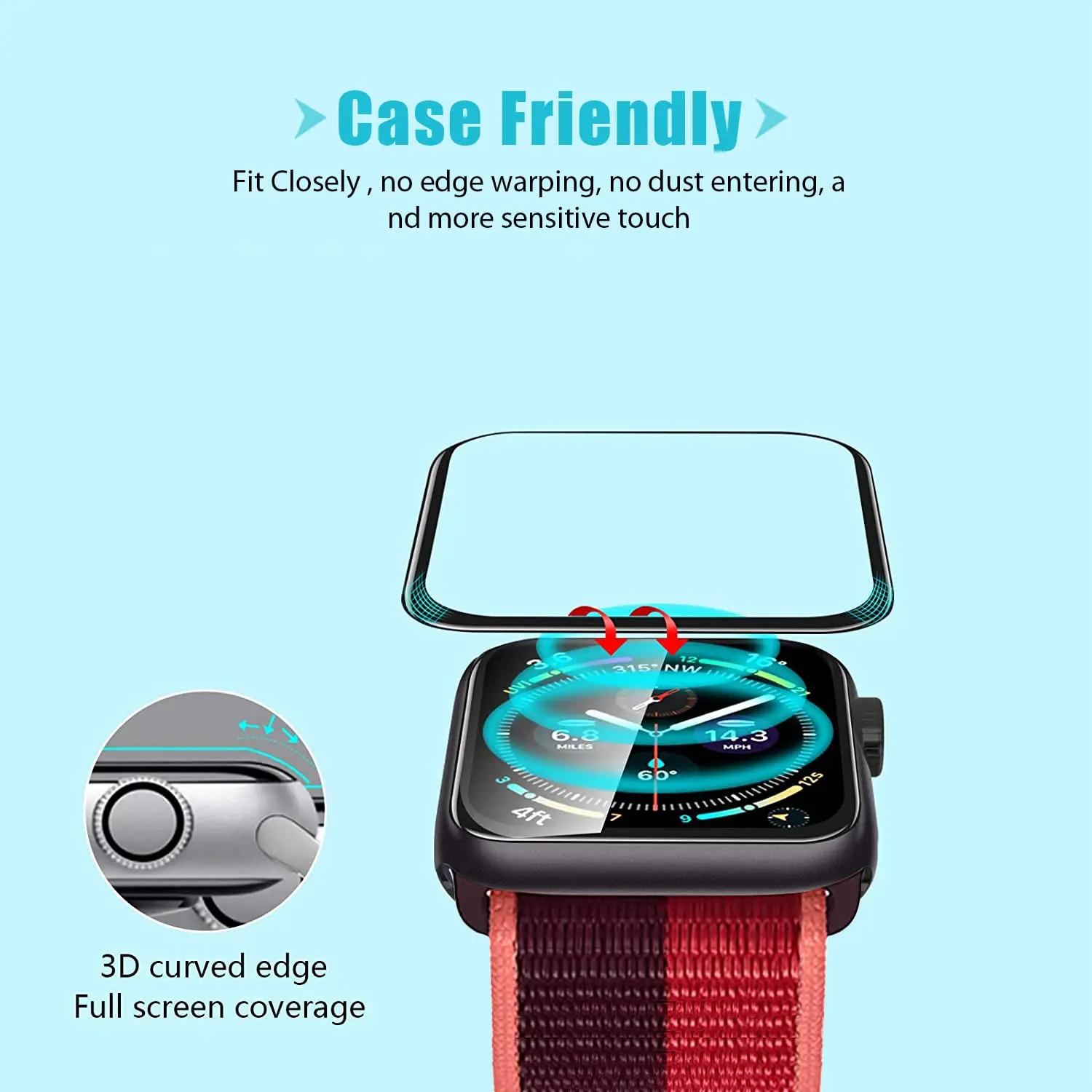 واقي شاشة ثلاثي الأبعاد من الز - مراجعة Smartwatch Icon وسعره