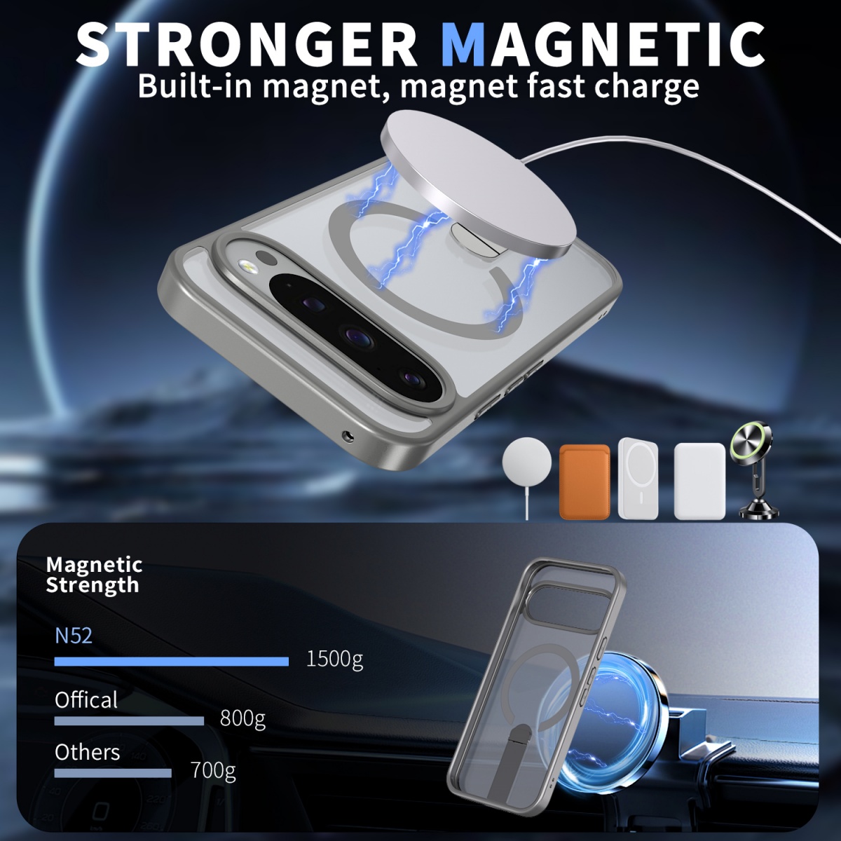 غطاء حماية هجين مقاوم للصدمات  - مراجعة Magnetic Charging Stand وسعره