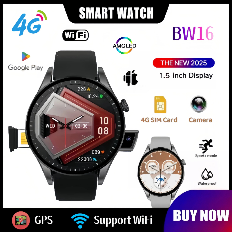 ساعة ذكية 4G جديدة BW16: WiFi  - مراجعة Smartwatch Id وسعره