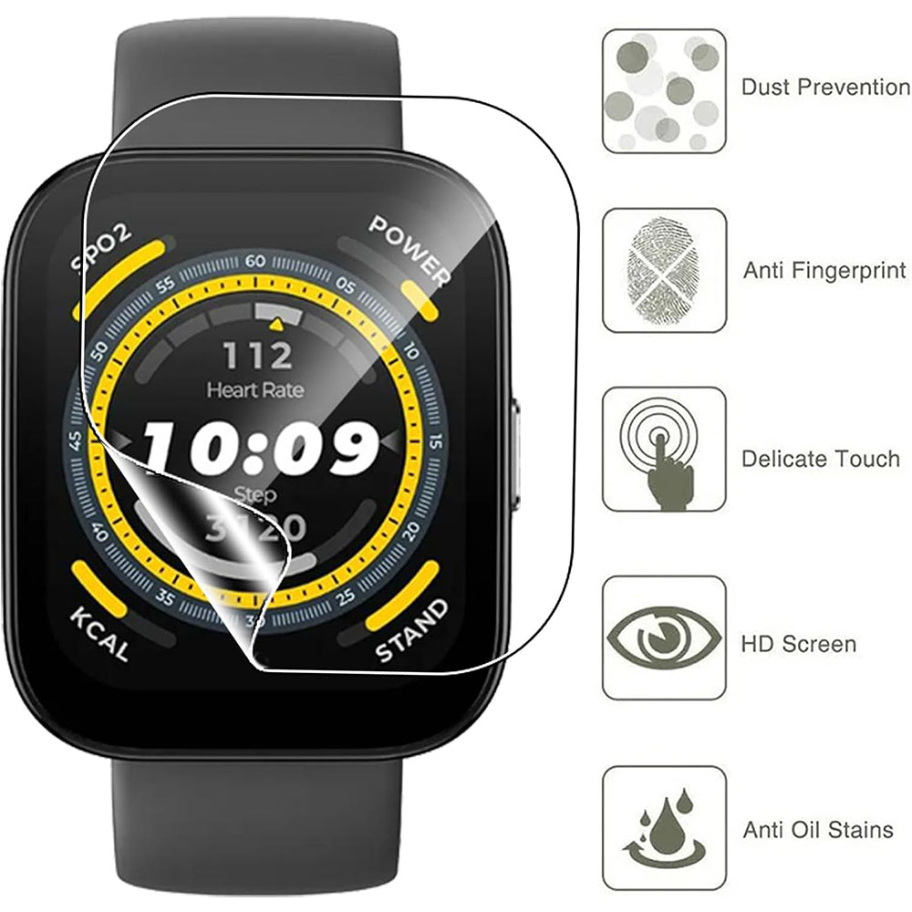 3 قطعة واضح HD واقي للشاشة الس - مراجعة Amazfit Smartwatch Accessories وسعره