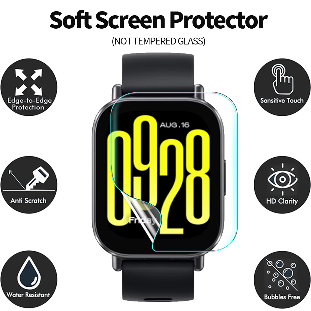 فيلم هيدروجيل لساعة Xiaomi Red - مراجعة Xiaomi Smartwatch Accessories وسعره