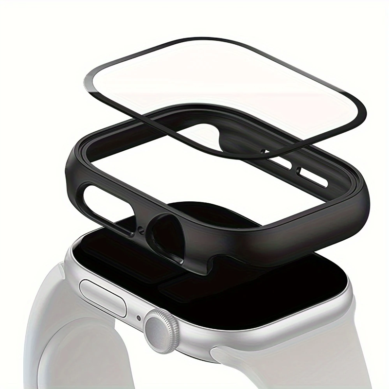 زجاج + حافظة لساعة أبل 45 مللي - مراجعة Smartwatch Band Accessories وسعره