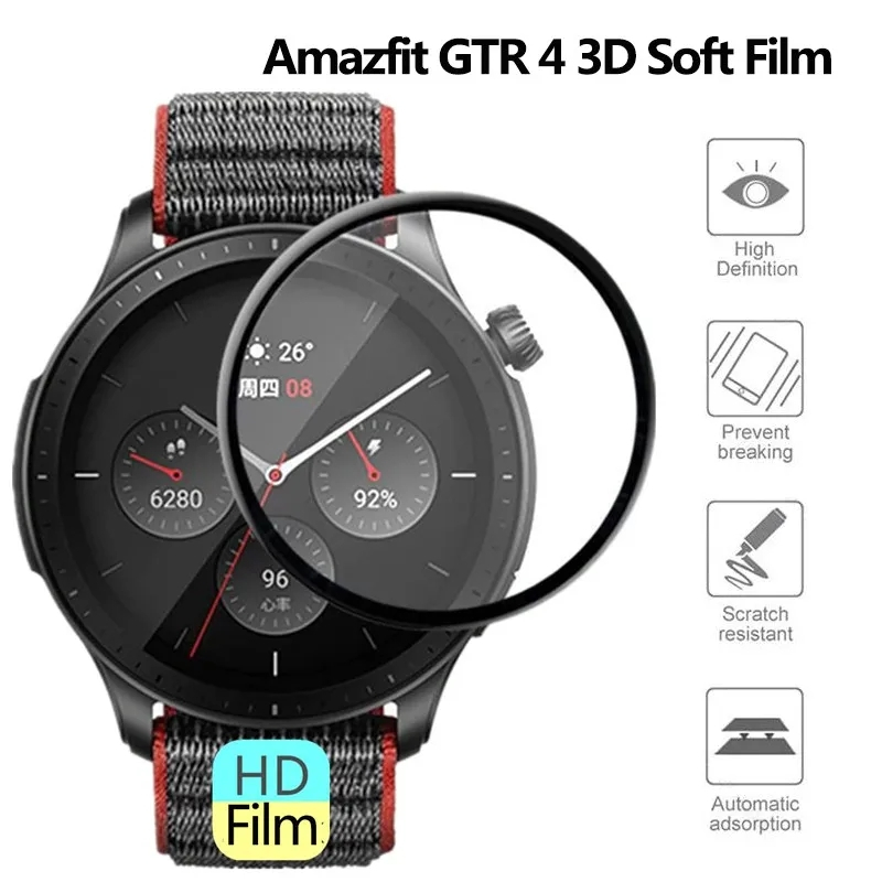غشاء منحني عالي الدقة مضاد للخ - مراجعة Amazfit Smartwatch Accessories وسعره