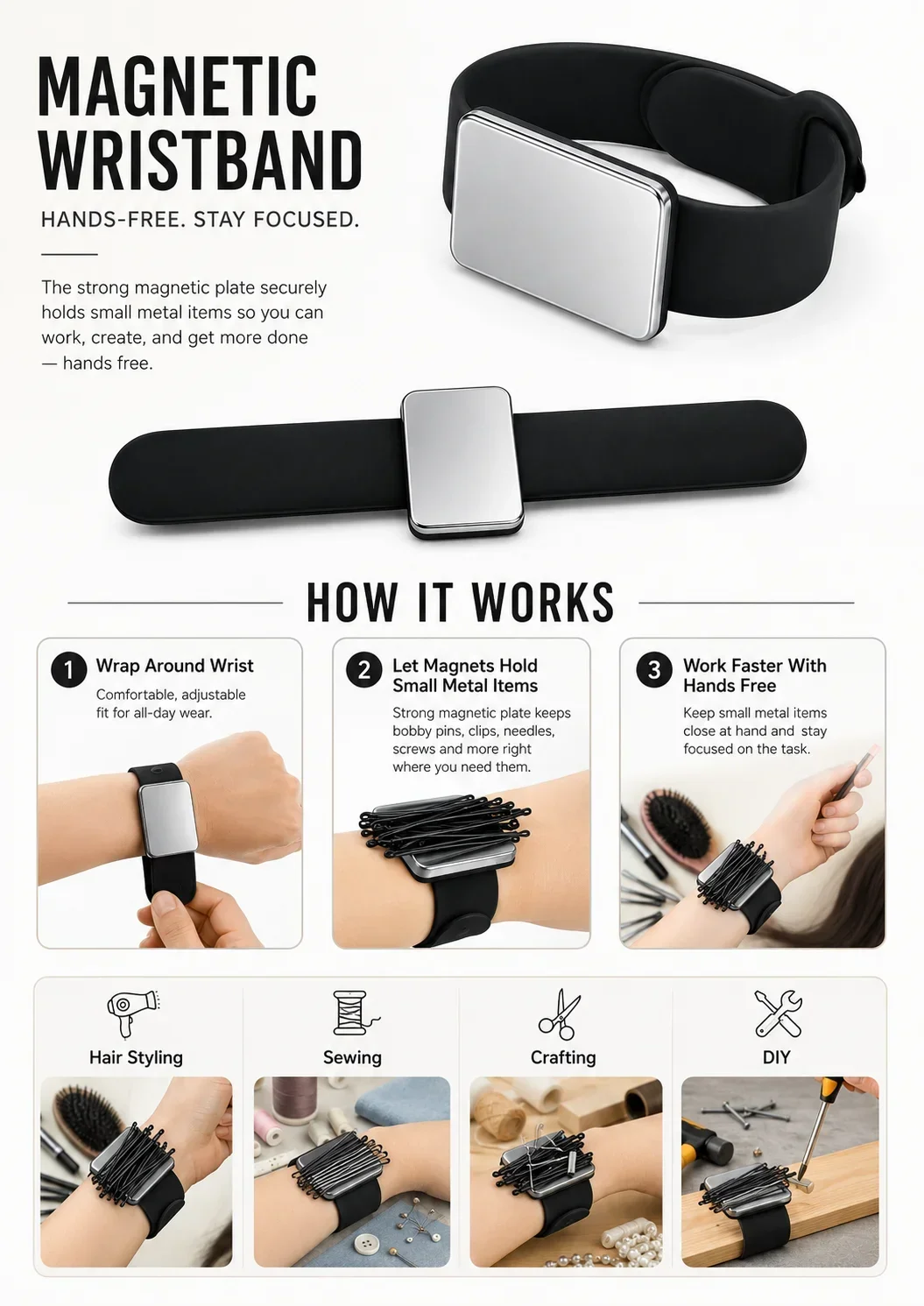 سوار ساعة مغناطيسي، حزام معصم  - مراجعة Smartwatch Straps & Accessories وسعره