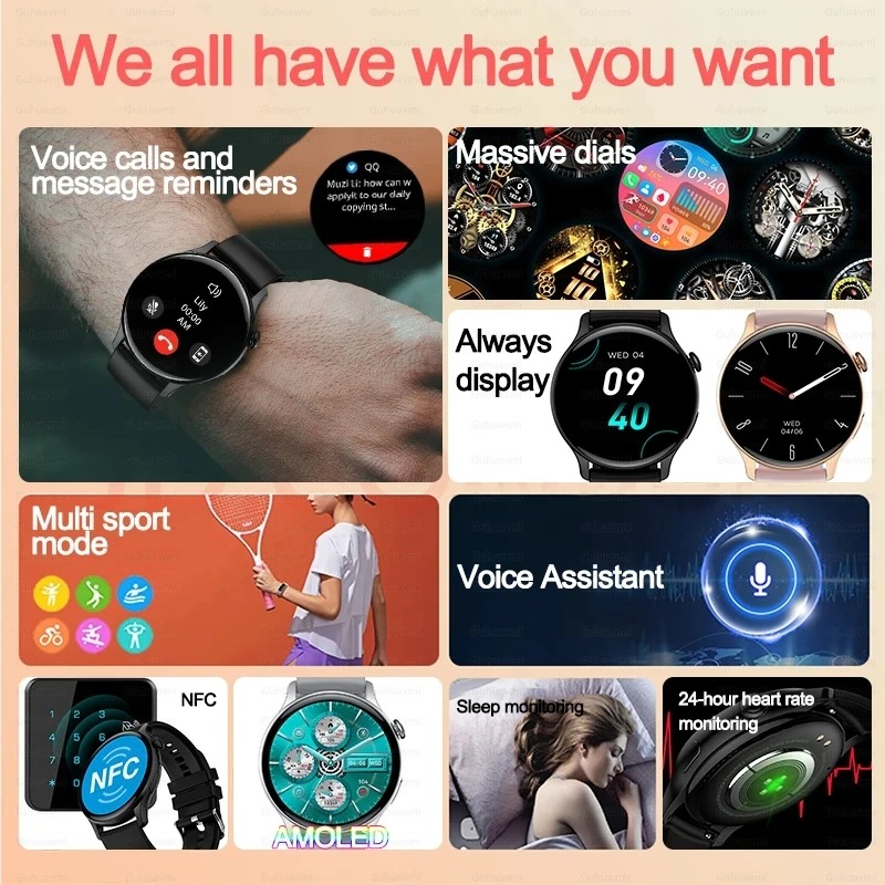 2026New ساعة ذكية للنساء مخصص  - مراجعة Smartwatch Custom وسعره