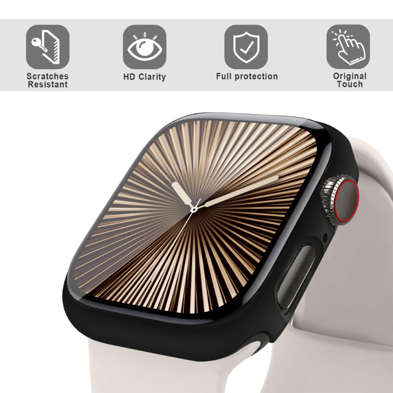 قطعتان من الزجاج المقسى + غطاء - مراجعة Smartwatch Band Accessories وسعره
